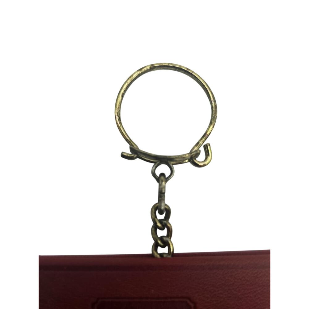 Vintage Coach Leather Squeeze Key Coin Purse Red Key Pouch - Picture 6 of 12